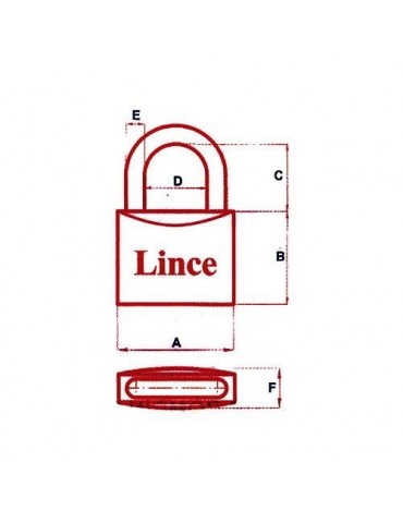 CANDADO LATON 300/40 ARCO NORMAL LINCE