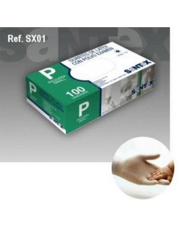 GUANTE LATEX 100 UNIDADES TALLA M SX01