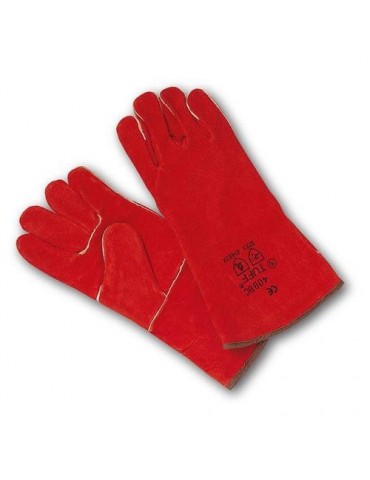 GUANTE SOLDADOR ROJO TALLA UNICA 408-BC PAR