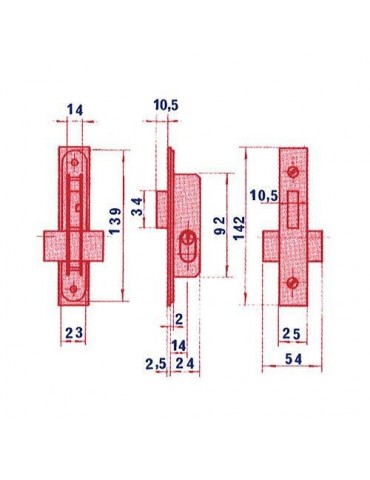 CERRADURA PUERTA METALICA 5552/14 LINCE