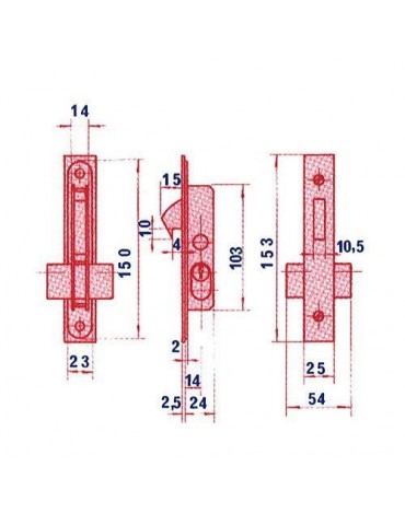 CERRADURA PUERTA METALICA 5555/14 LINCE
