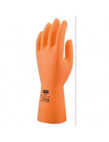 GUANTE SIN SOPORTE LATEX QUIMICO NARANJA T-9