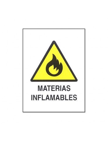 CARTEL PVC 40X30 MATERIAS INFLAMABLES 0219