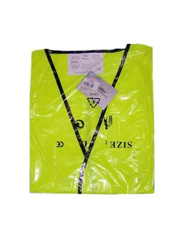 CHALECO ALTA VISIBILIDAD AMARILLO TALLA XL