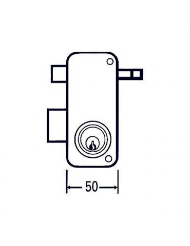 CERRADURA SOBREPONER 2556 AP 50 DCHA. MCM