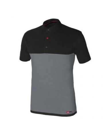 POLO STRETCH GRIS/NEGRO M/CORTA 8774 T-S