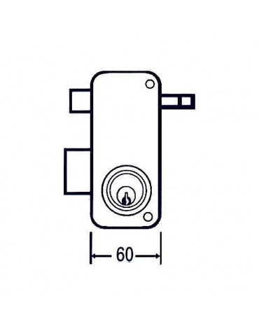 CERRADURA SOBREPONER 2556 AP 60 IZDA. MCM