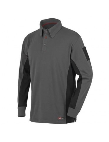 POLO STRETCH GRIS MANGA LARGA 8173 TALLA XL