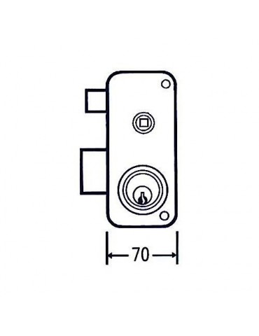 CERRADURA SOBREPONER 2556 BPR 70 IZDA. MCM