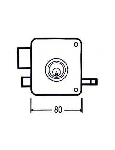 CERRADURA SOBREPONER 2525 PR 80 DCHA. MCM