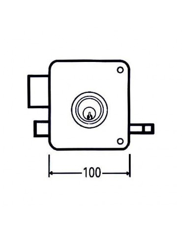 CERRADURA SOBREPONER 2525 PR 100 DCHA. MCM