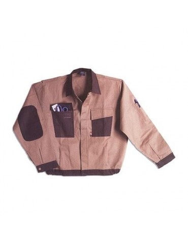 CAZADORA CON CODERAS BEIG/MARRON TALLA S