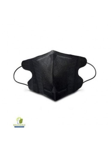 MASCARILLA REUTILIZABLE ERGONATURAL NEGRA (BL-2UN)