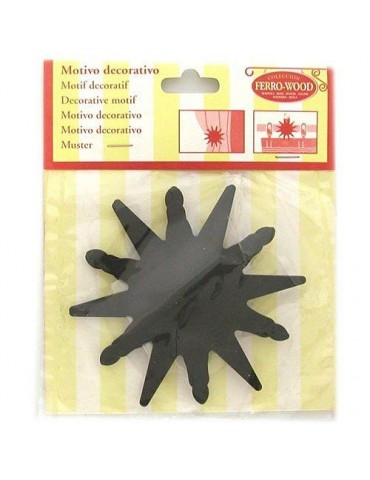 BLISTER 2 MOTIVO DECORATIVO" SOL" NEGRO FW104