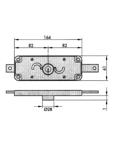 CERRADURA PUERTA METALICA 182