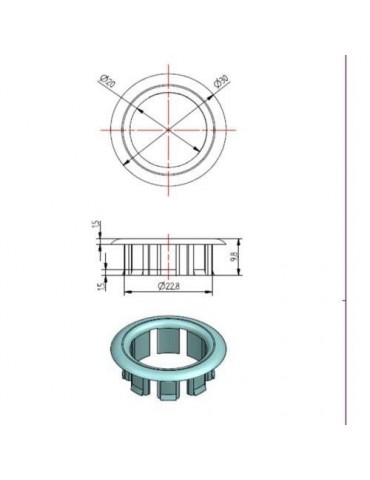 EMBELLECEDOR ABS LAVABO Y BIDE 0138015040