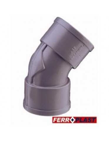 CODO PVC GRIS HM.-HM. 45º 40 MM. 205273