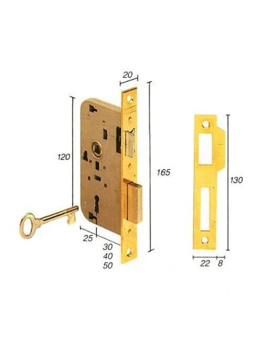 CERRADURA EMBUTIR 2002/50 HL TESA