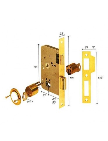CERRADURA EMBUTIR 2010/40 HL TESA