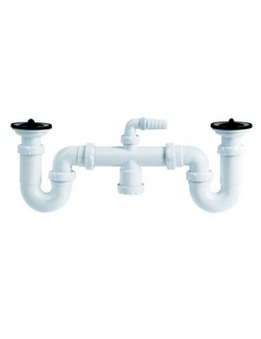 SIFON FREGADERO CURVO S-26 DOBLE EXTENSIBLE 1 1/2"