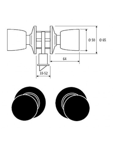 POMO SERIE 3505/UO LATON MATE TESA