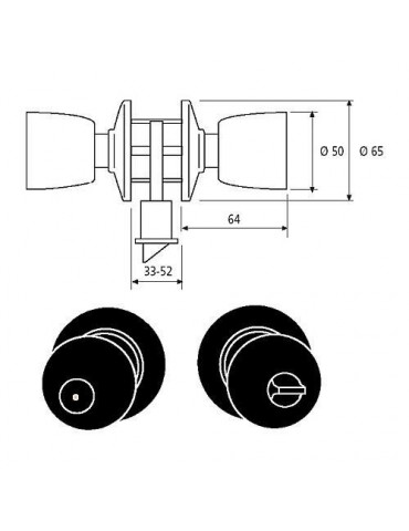 POMO SERIE 3503/UO CROMO MATE TESA
