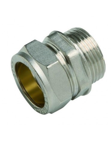 ENLACE COMPRESION RECTO MACHO COBRE 18X3/6