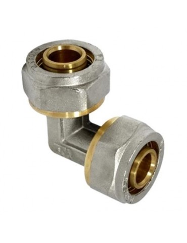 ENLACE COMPRESION CODO MULTICAPA DN25