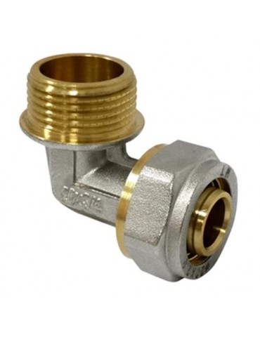 ENLACE COMPRESION CODO MULTICAPA DN20X3/4