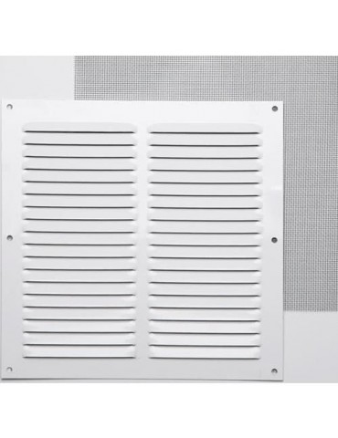 REJILLA S/B 0,8 C/MOSQ. LACADO BLANCO 20X20 002752