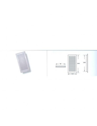 REJILLA EMPOTRAR BLANCA 24X12 R168