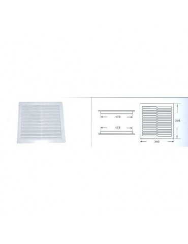 REJILLA EMPOTRAR BLANCA 17X17 R169