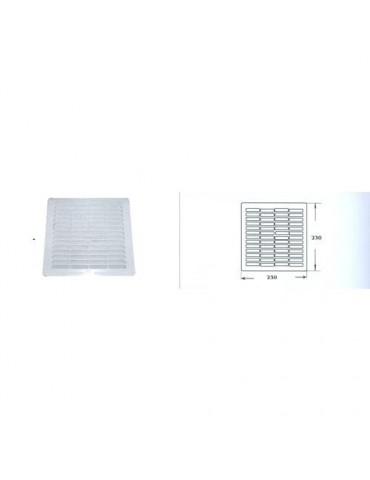 REJILLA PLANA BLANCA 20X20 R171