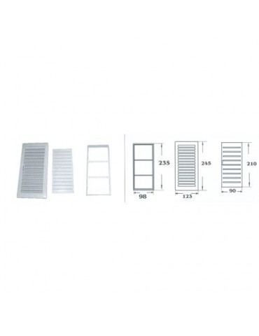 REJILLA EMPOTRAR REGULABLE BLANCA 12X24 R175