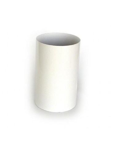 TUBO LISO 20 CM. 125 MM. ALUMINIO BLANCO