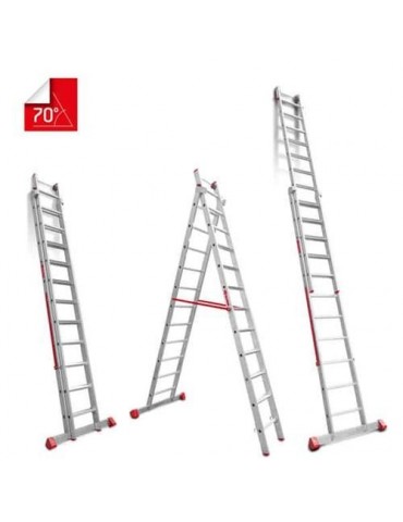 ESCALERA MULTIUSO DE DOS TRAMOS CON 12 PELDAÑOS