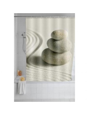 CORTINA BAÑO PIEDRAS/ARENA 180X200