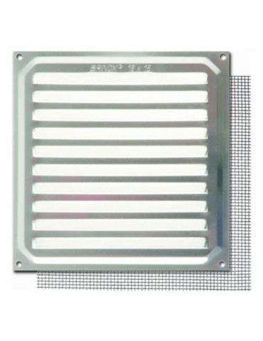 REJILLA CON MOSQUITERA 17X17 CM. ALUMINIO B73025A