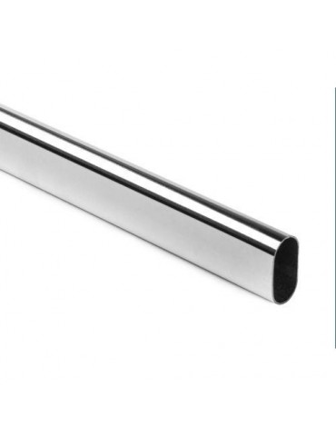 BARRA TUBO OVAL CROMO 25X15 3 METROS 220018