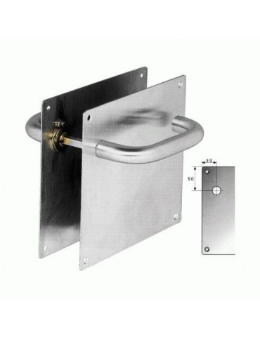 MANILLA CON PLACA 1.180X180 INOXIDABLE RECTA