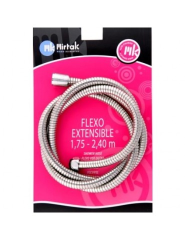 FLEXO DUCHA INOX.EXTEN. T-C 1,75-2,20 (BL.) B55163