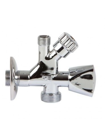 VALVULA MIXTA LATON M/DOBLE SALIDA MM 1/2'/3/4'3/8