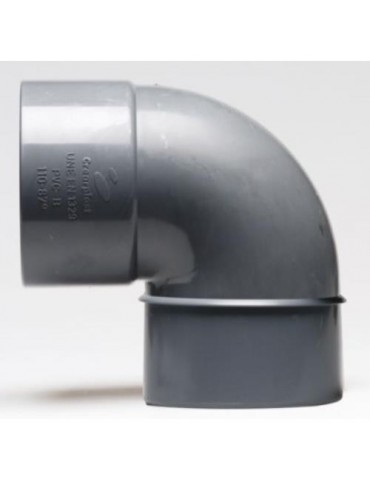 ENLACE CODO 90º MACHO HEMBRA PVC EVACUACION 40 MM
