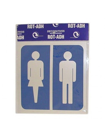 PICTOGRAMA ALUMINIO 12X12 SILUETA HOMBRE-MUJER