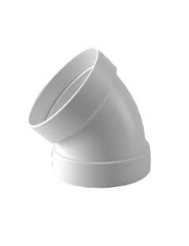 CODO ESTANCO ALUMINIO 45º Ø110MM. BLANCO CEMH45110