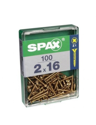 TORNILLO SPAX C/PL POZI BRICO. 2.0X16 C/100 UDS