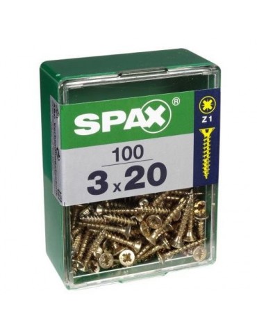 TORNILLO SPAX C/PL POZI BRICO. 3.0X20 C/100 UDS