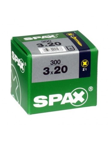TORNILLO SPAX C/PL POZI BRICO. 3.0X20 C/300 UDS