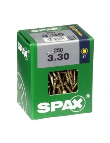 TORNILLO SPAX C/PL POZI BRICO. 3.0X30 C/250 UDS