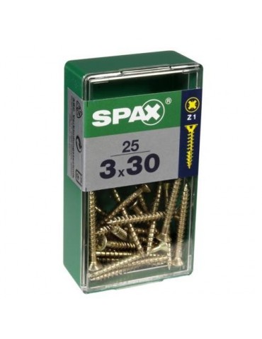TORNILLO SPAX C/PL POZI BRICO. 3.0X30 C/25 UDS